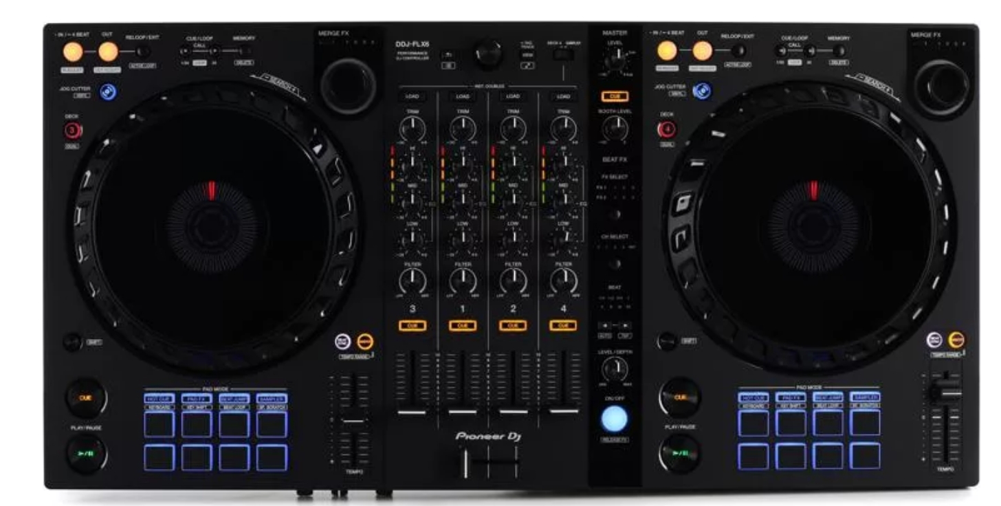 Pioneer DJ DDJ-FLX6 4-deck Rekordbox and Serato DJ Controller