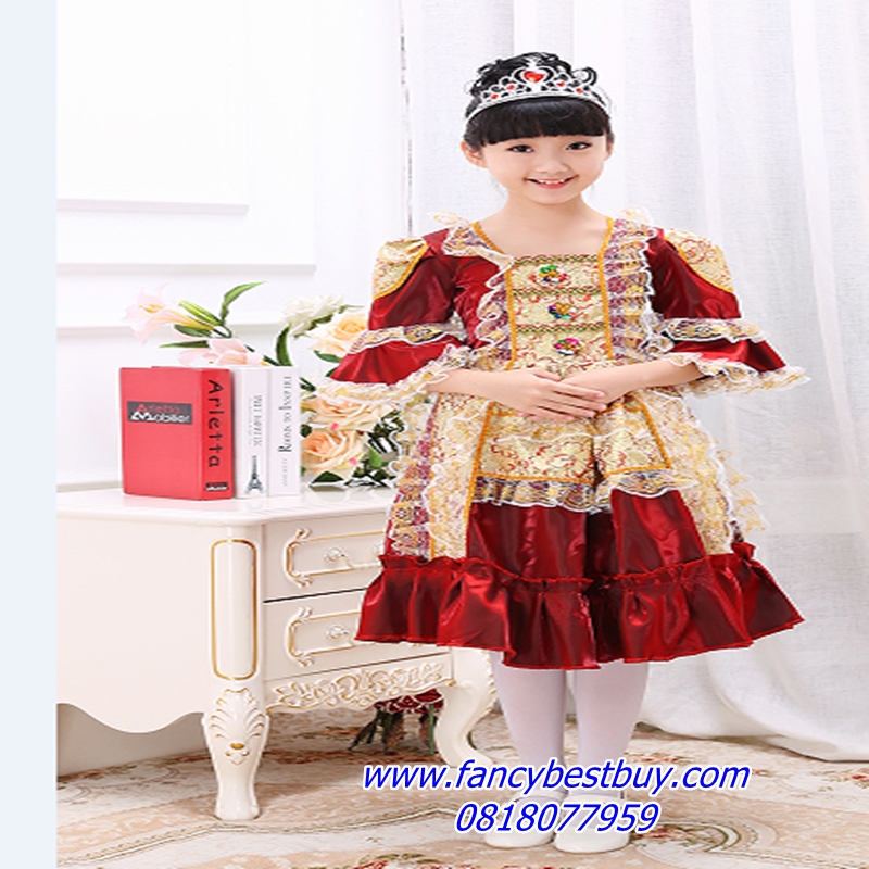 ชุดประจำชาติรัสเซีย ชุดประจำชาติฝรั่งเศส ชุดประจำชาติยุโรป มีขนาด 110, 120, 130, 140