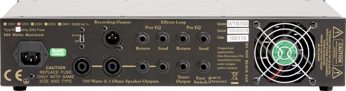 Eden WTB700 700W Bass Amp Head Black
