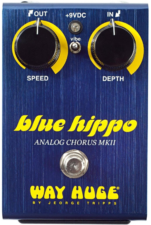 Way Huge Electronics Limited Edition Blue Hippo Analog Chorus Guitar Effects Pedal