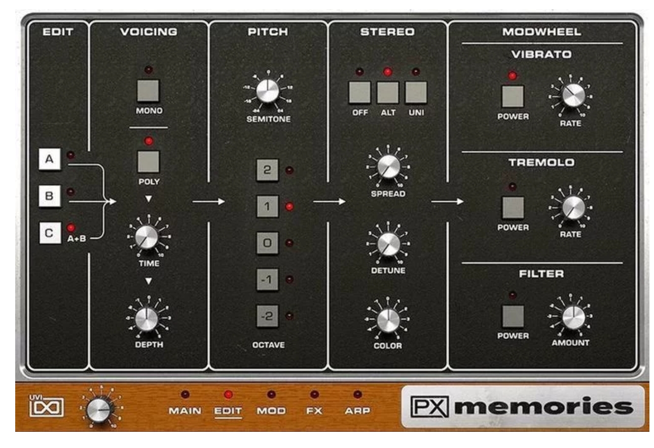 UVI PX Memories Vintage Analog Synthesizer Software