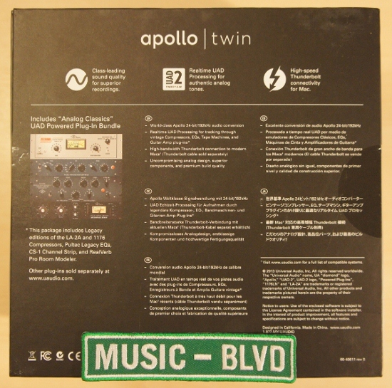 Universal Audio Apollo Twin Desktop Interface with Realtime UAD SOLO Processing