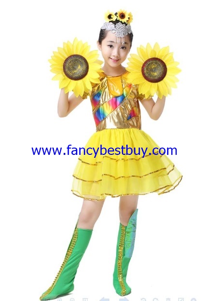 ชุดดอกทานตะวัน Sunflower ชุดดอกไม้ ขนาด 110, 120, 130, 140 (รวมดอกไม้ 2 อัน)