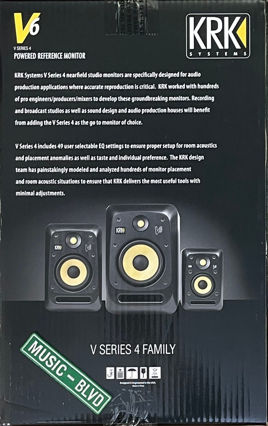 KRK V6 S4 6.5 inch Powered Studio Monitor