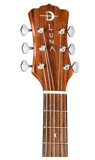 Luna Guitars Safari Solid Koa Top 3/4 Size Acoustic/Electric Guitar Satin Natural