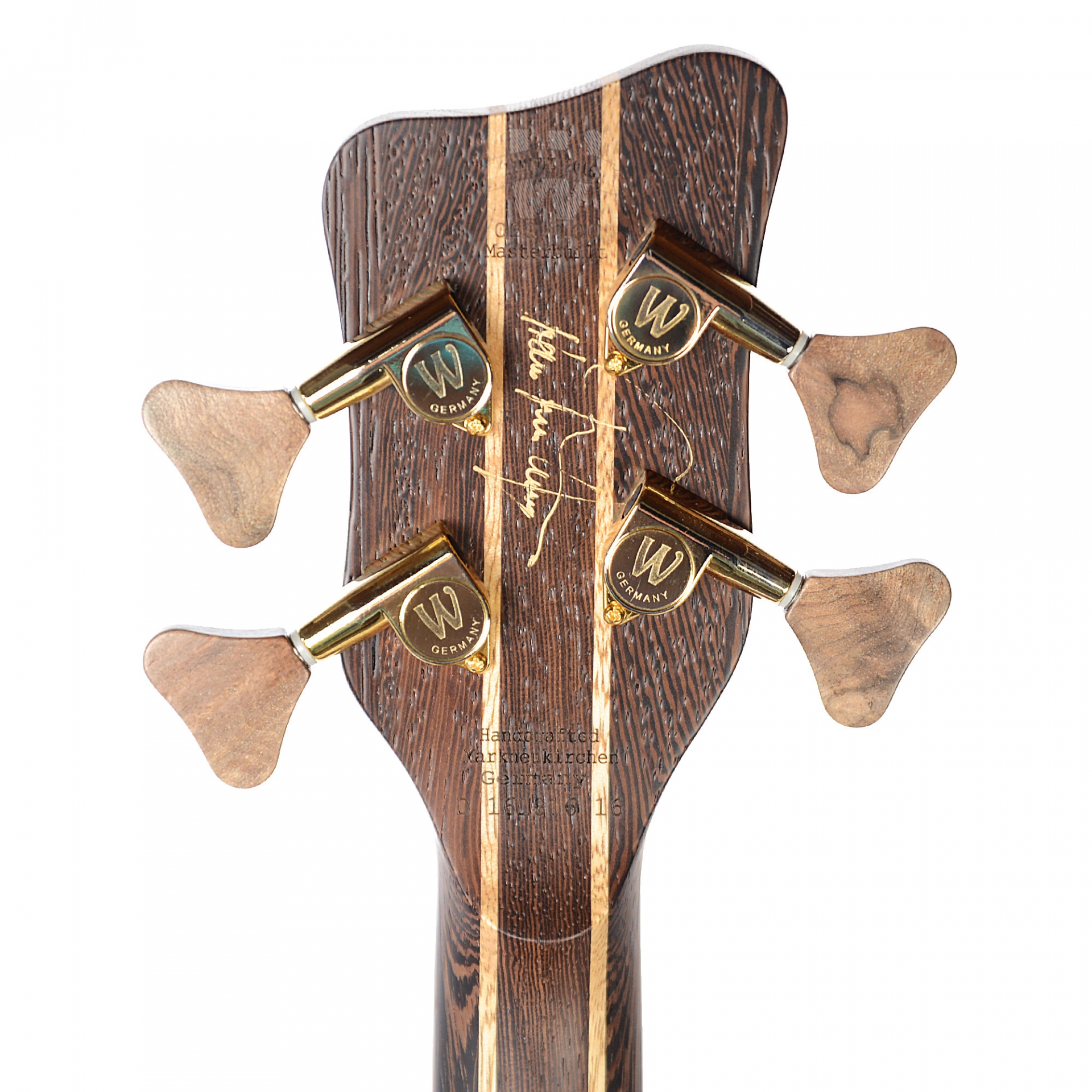 Warwick Masterbuilt/Custom Shop Corvette SS 4 LTD 2016 4-String Black Walnut Burl over Black Korina Natural Satin