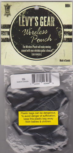 Levys Leathers Wireless Receiver Holder For Guitar - Black