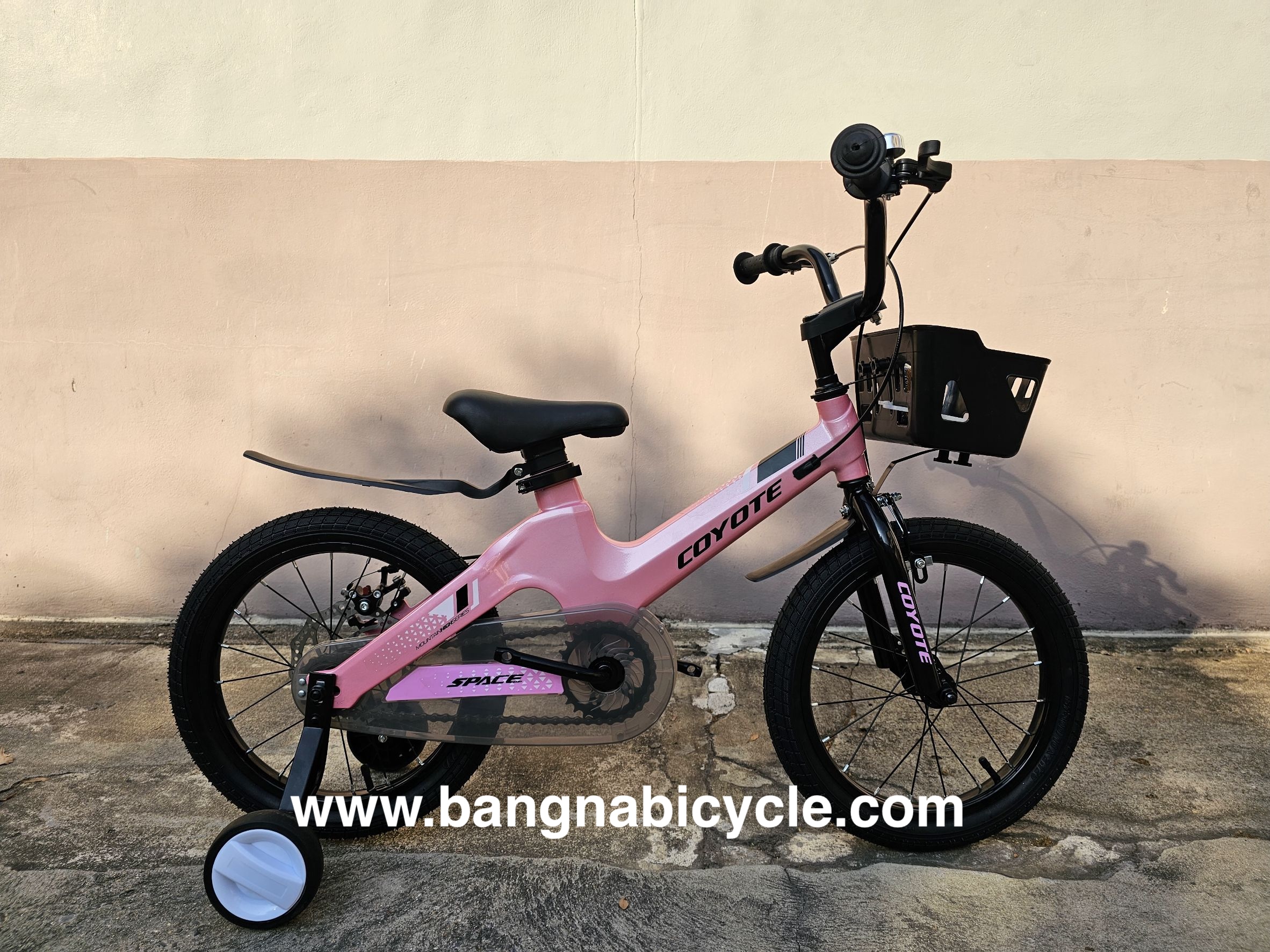 รถเด็ก Coyote Peelus 16 นิ้ว ดิสเบรคหลัง อลูมิเนียม มีตะกร้า