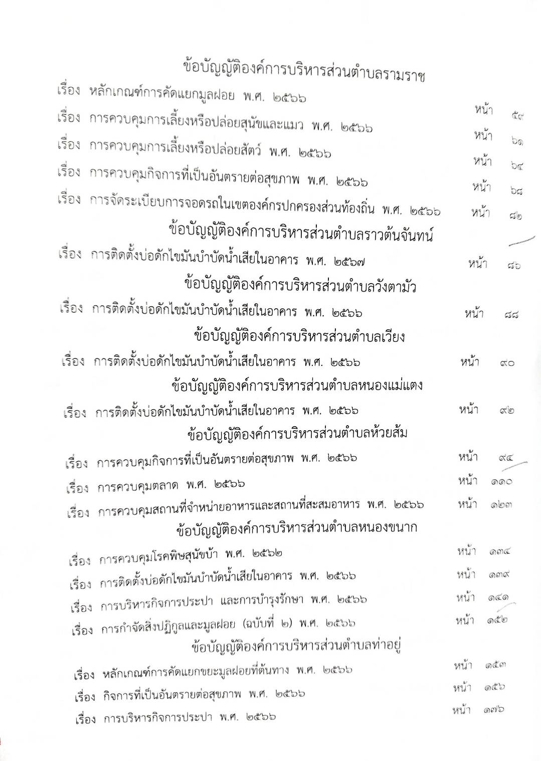 กฎหมายใหม่ ตอนที่ 142/83 รวมข้อบัญญัติองค์การบริหารส่วนตำบล