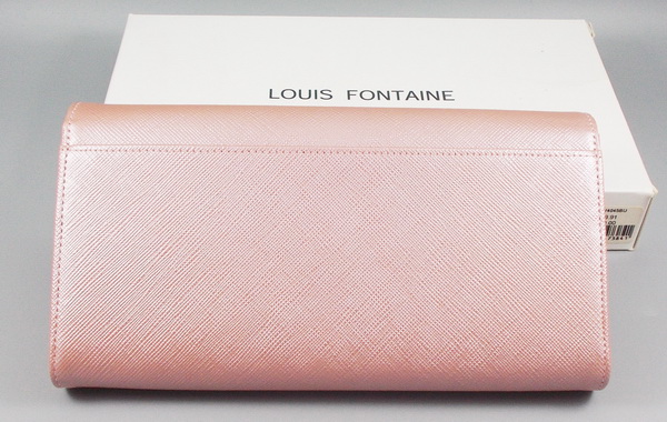 กระเป๋าสตางค์ LOUIS FONTAINE ชมพูเมทาลิก ใหม่ แท้