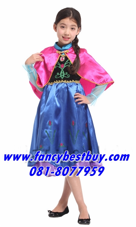 ชุดเจ้าหญิง แอนนา (ANNA) จาก Frozen สำหรับแฟนซีเด็กหญิง เทพนิยายในปราสาทดีสนีย์ Disney Princess ขนาด L, XL