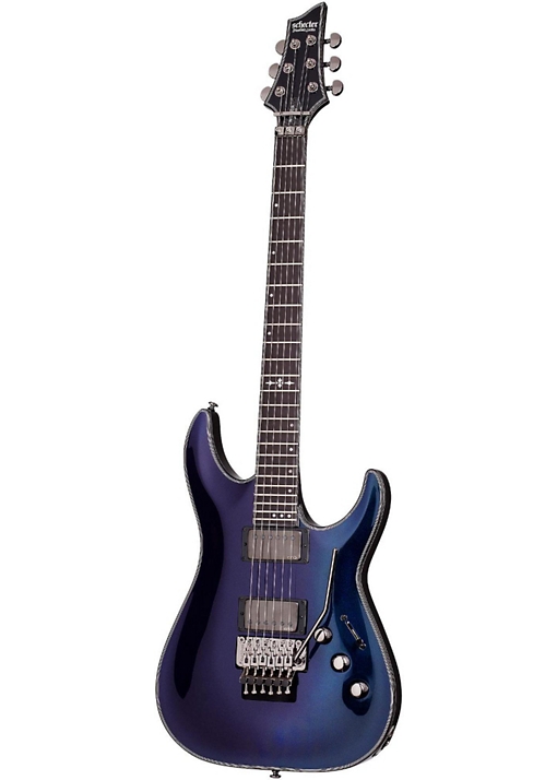 Schecter Guitar Research Hellraiser Hybrid C-1 with Floyd Rose Solid Body Electric Guitar - Ultraviolet
