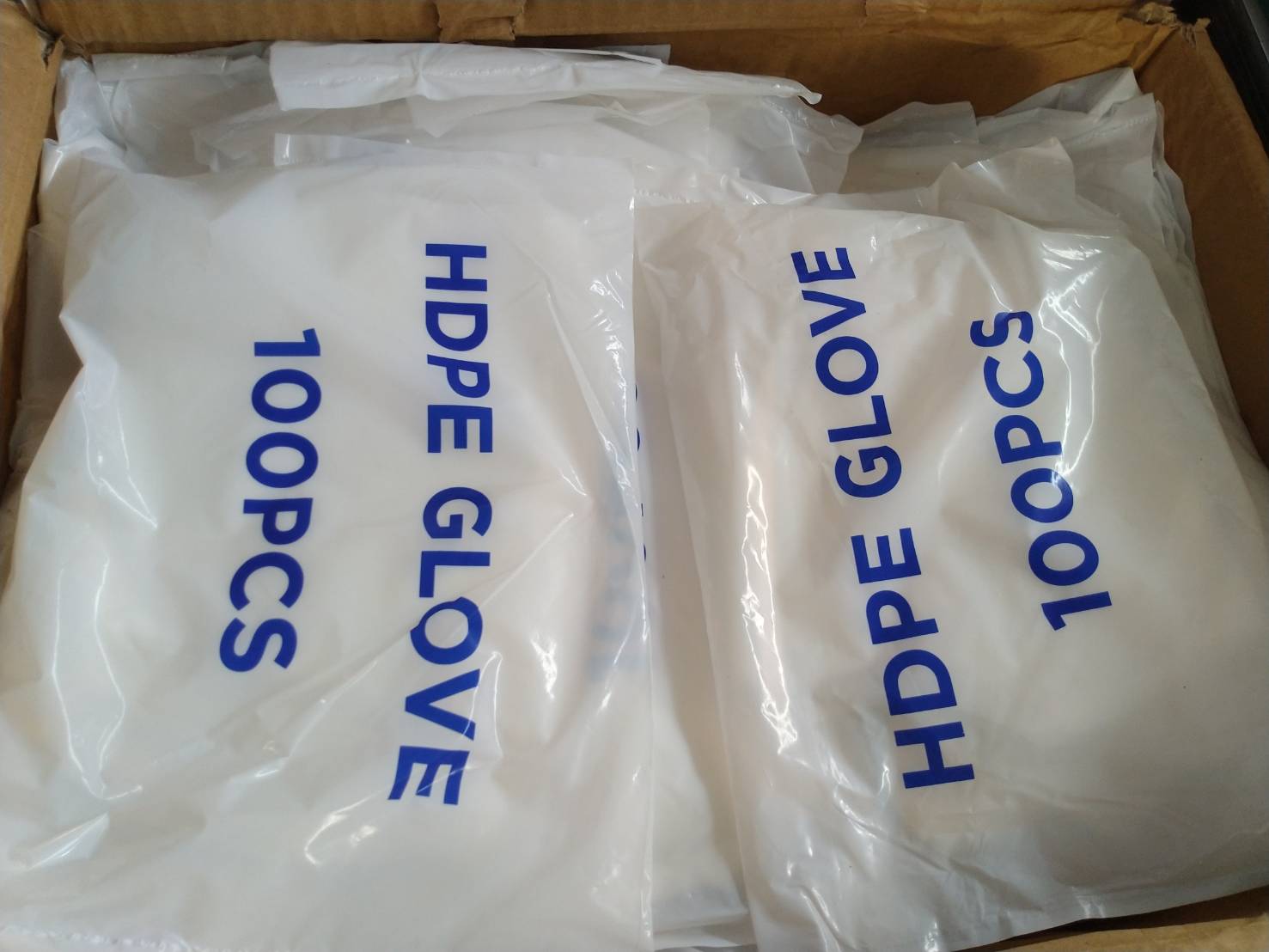 ถุงมือพลาสติก HDPE GLOVE 100 ชิ้น/แพ็ค
