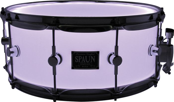 Spaun LED Acrylic Snare Drum White 6x14