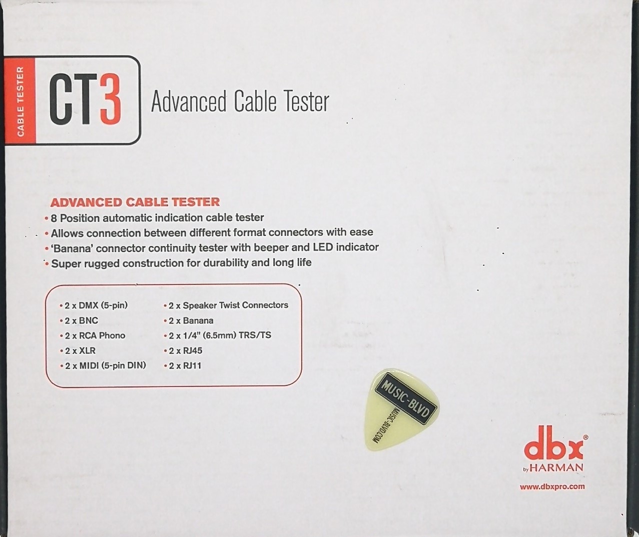 dbx CT3 Advanced Cable Tester