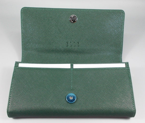 กระเป๋าสตางค์ ELLE เขียวหัวเป็ด ใหม่ แท้