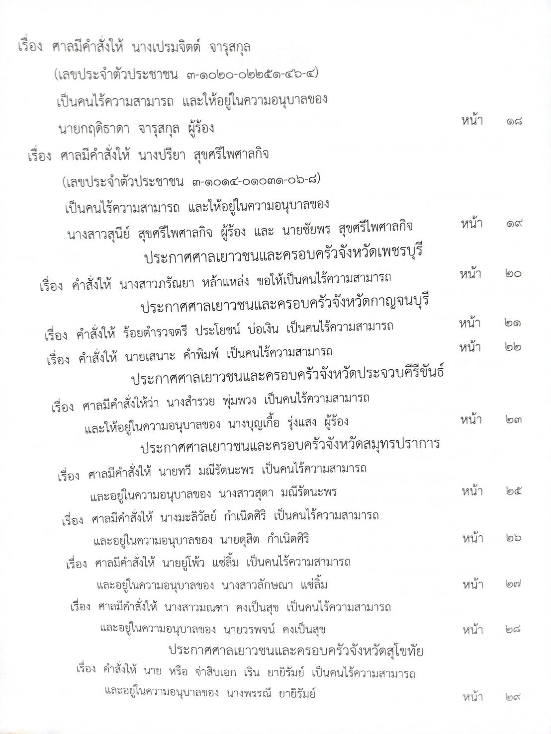 กฎหมายออกใหม่ 48/63 ระเบียบเทศบาลตำบล ประกาศกระทรวงการคลัง ประกาศศาลเยาวชนและครอบครัวกลาง...