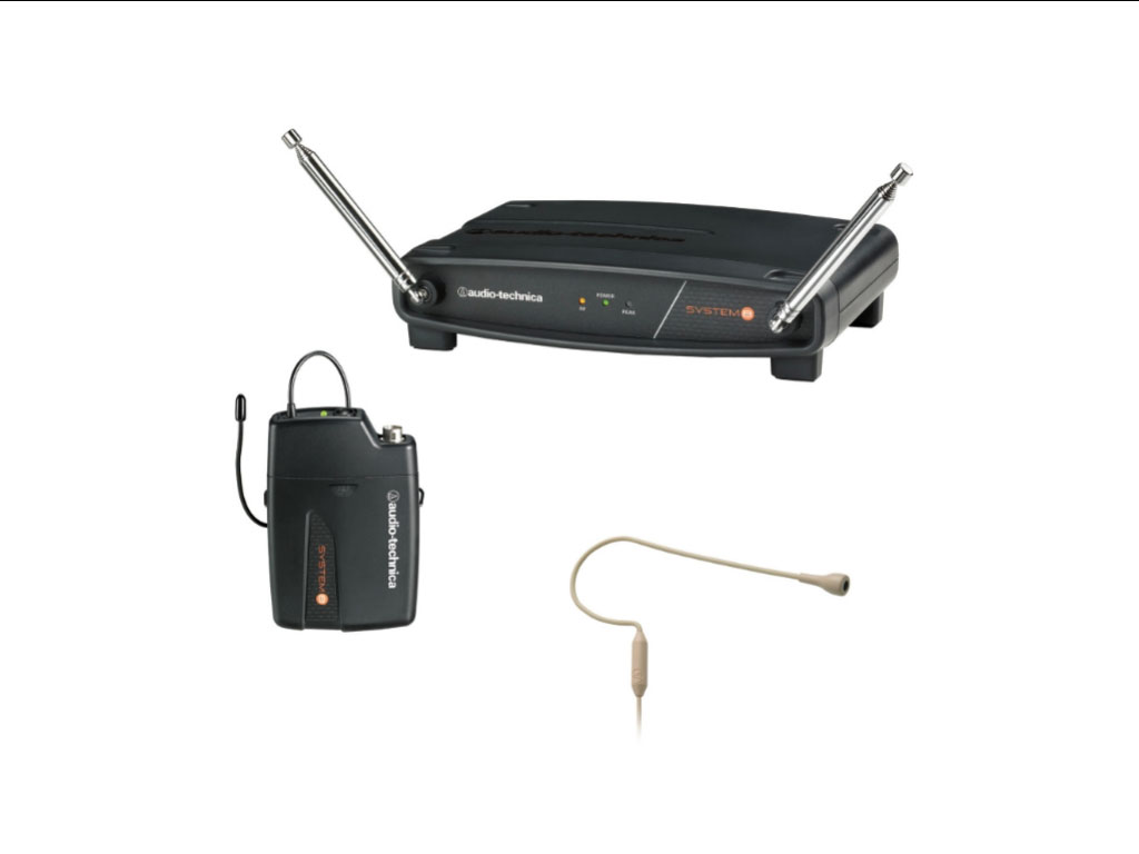 Audio-Technica System 8 Wireless System includes: PRO 92cW-TH headworn microphone
