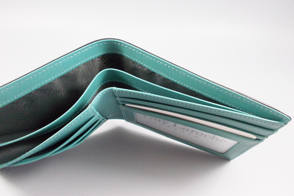 กระเป๋าสตางค์ Guy Larcohe ดำ-เขียว ใหม่ แท้