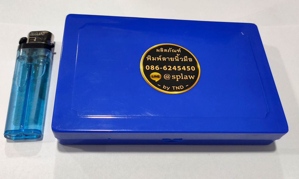 ตลับหมึกพิมพ์ลายนิ้วมือ ขนาด 5.5 x 3.5 นิ้ว สี่เหลี่ยมผืนผ้า ฝาพับ