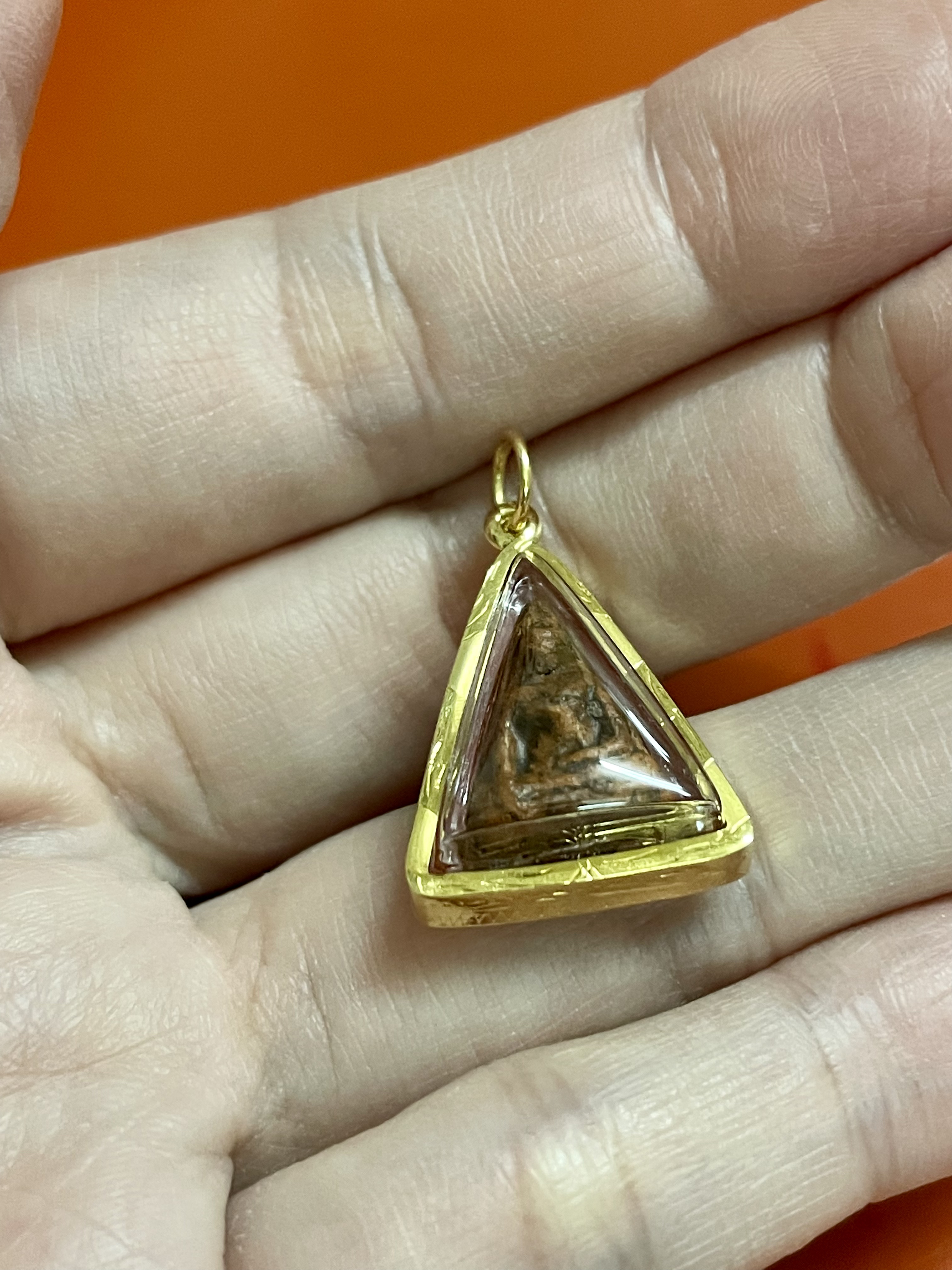 จี้พระสมเด็จพิมพ์นางพญา กรอบทองแท้