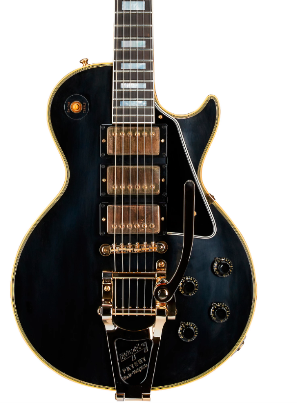 Gibson Custom 1957 Les Paul Custom Reissue 3-Pickup Bigsby VOS Electric Guitar Ebony
