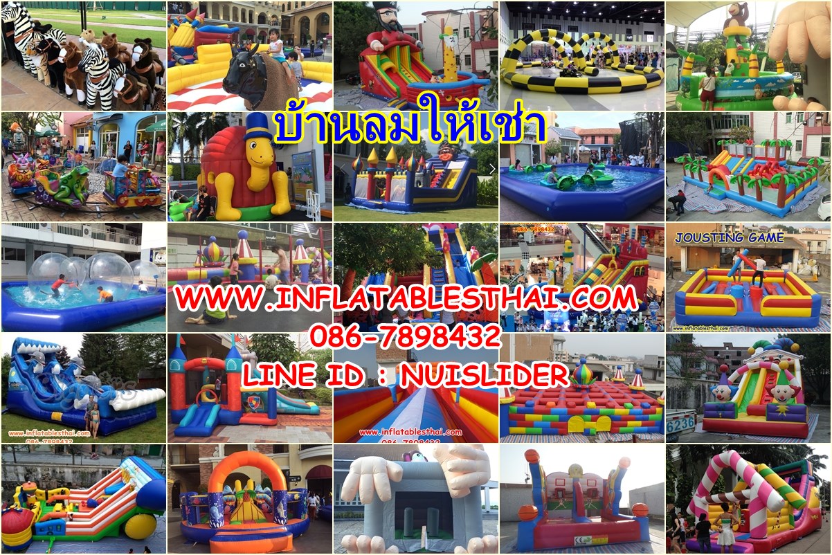 บ านลม เช าบานลม บ านลมให เช า บ านเป าลม สไลเดอร เป าลม แทรมโพล น สปร งบอร ด inspired by lnwshop com
