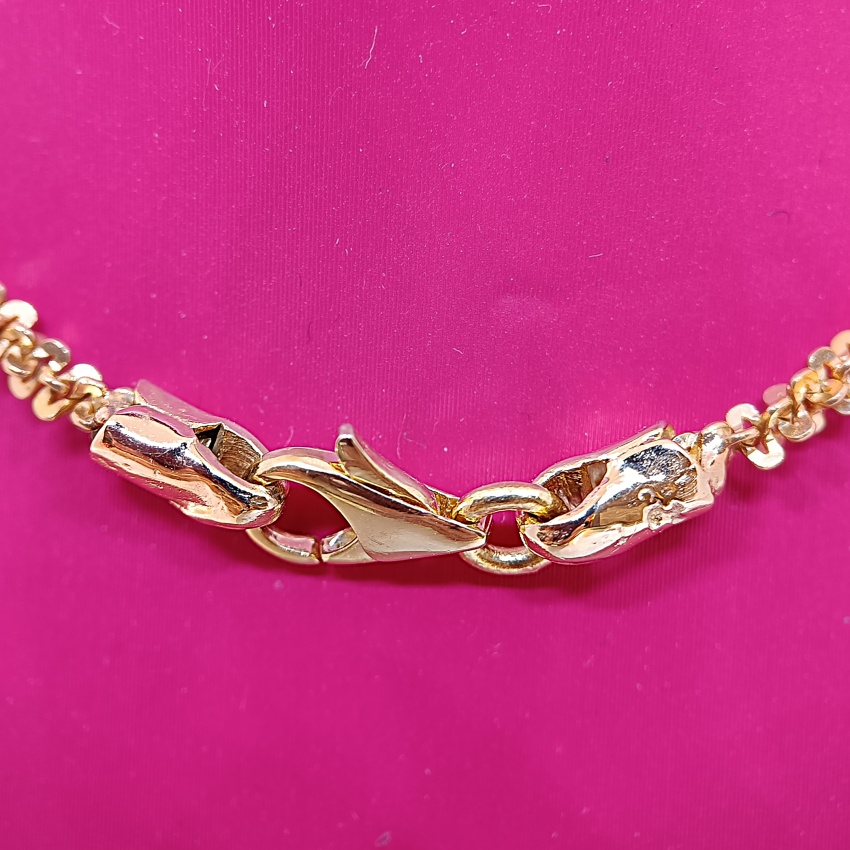 สร้อยคอ ทองอิตาลี่ ลวดลาย2กษัตริย์ เล่นไฟ ระยิบ ระยับ สำหรับสุภาพสตรี