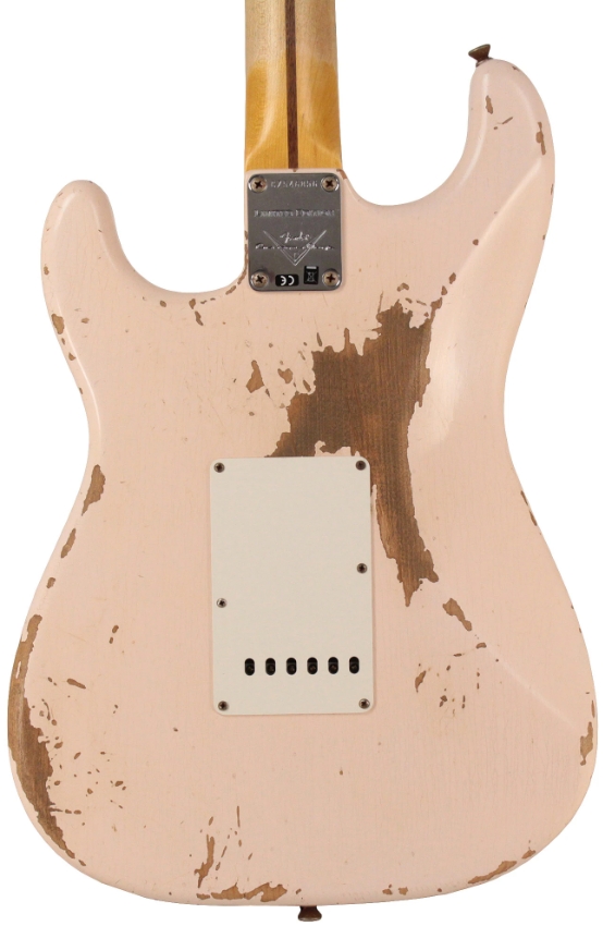 Fender Custom Shop 1956 Heavy Relic Strat Guitar, Super Faded, Aged Shell Pink