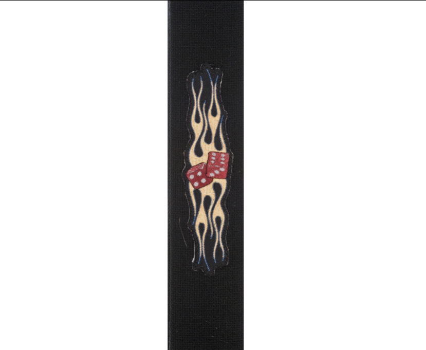 Planet Waves Woven Patch Guitar Strap Flaming Dice
