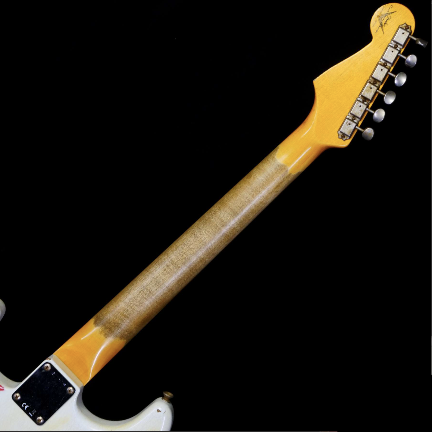FENDER CUSTOM SHOP WHITE LIGHTNING STRATOCASTER HSS FLOYD ROSE ROSEWOOD BOARD 22 FRETS HEAVY RELIC FIESTA RED