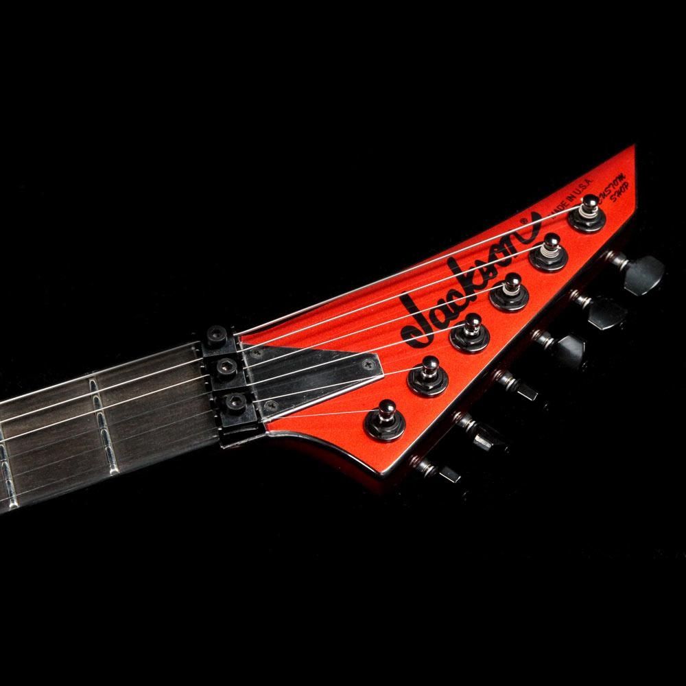 Jackson Custom Shop Double Rhoads Masterbuilt Mike Shannon - Red with Black Bevel