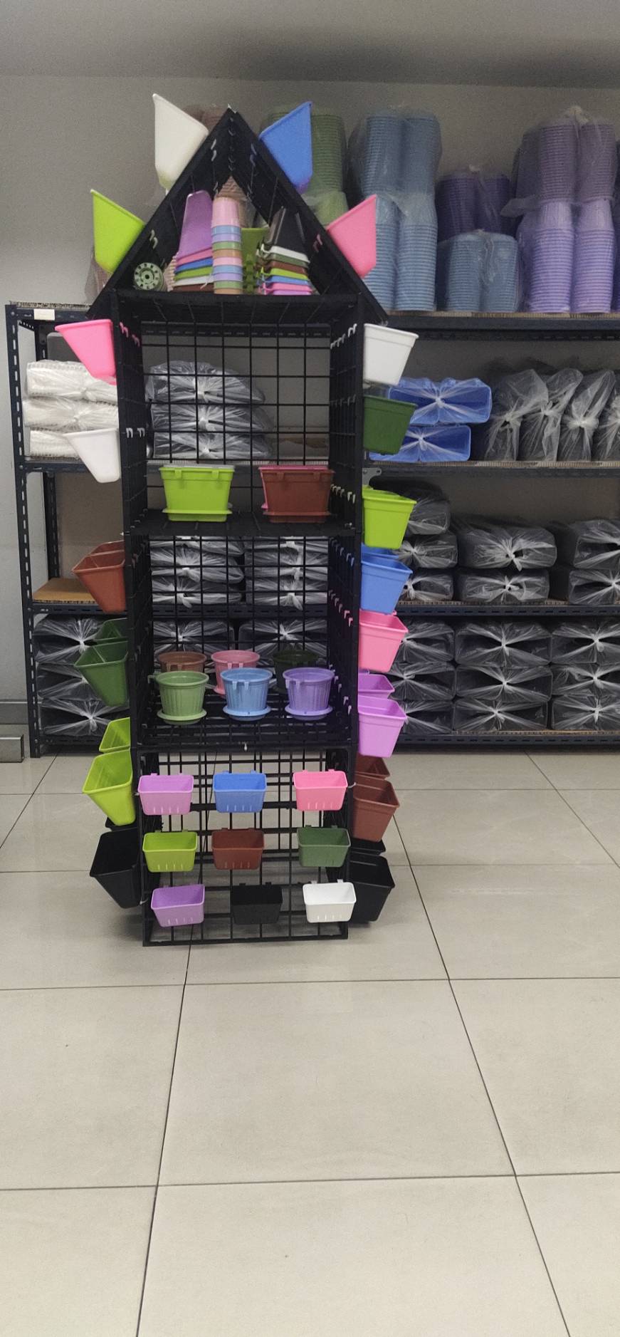 ตะแกรงนิ้วแขวนกระถางสวนแนวตั้งขนาด 50cm X 50cn