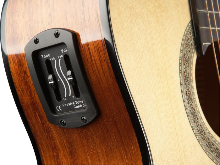 Lucero LC100CE Acoustic-Electric Cutaway Classical Guitar