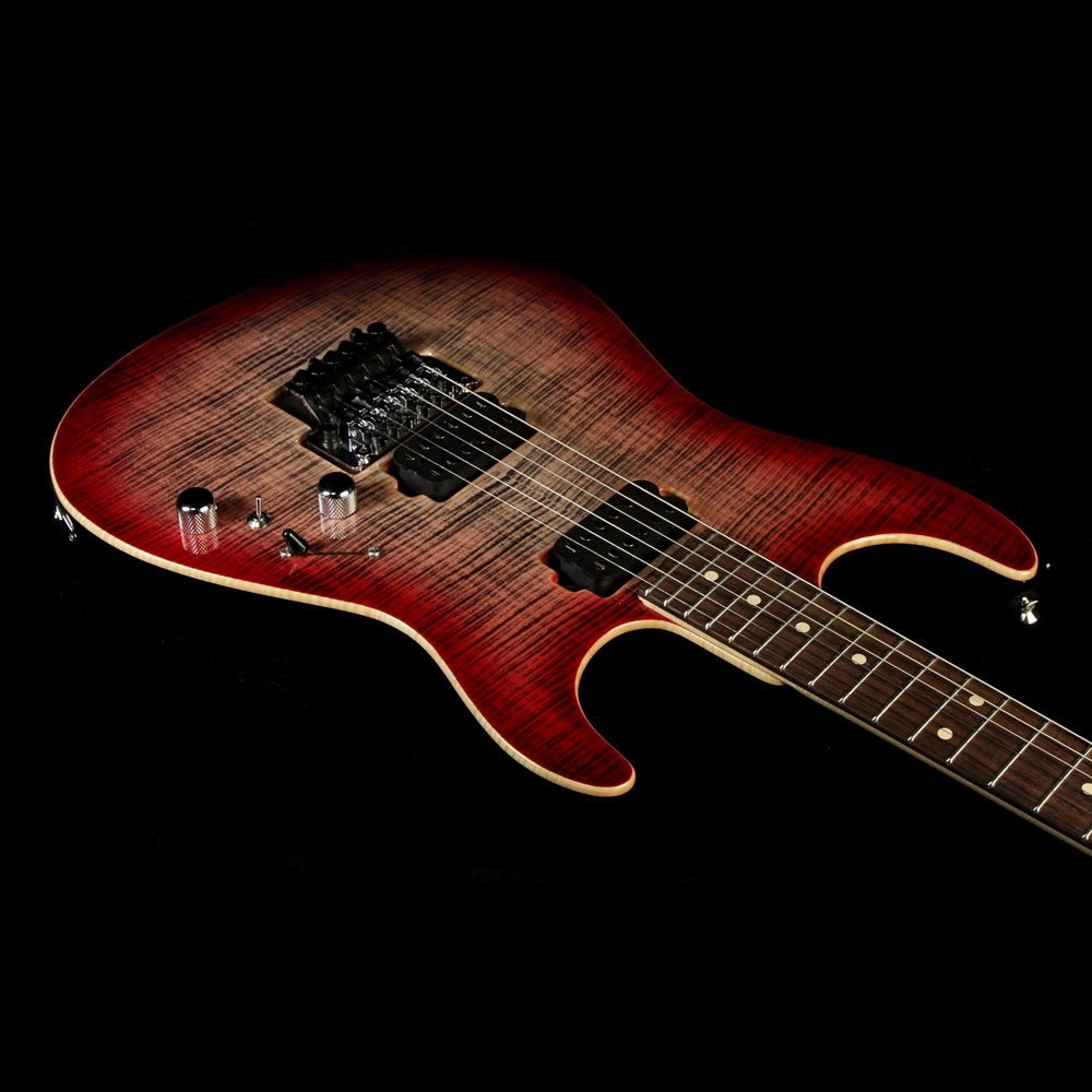 Tom Anderson Drop Top Electric Guitar - Natural Black to T-Red Burst