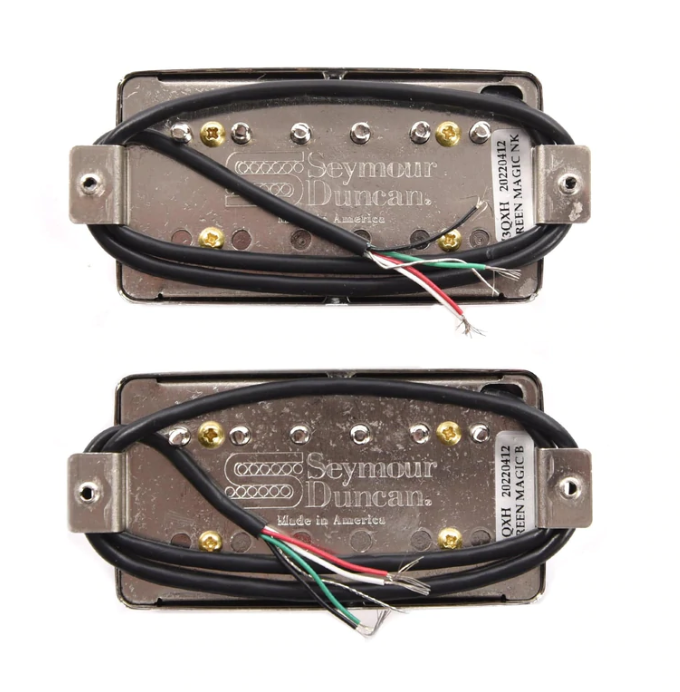 Seymour Duncan Green Magic Humbucker Set Nickel Cover