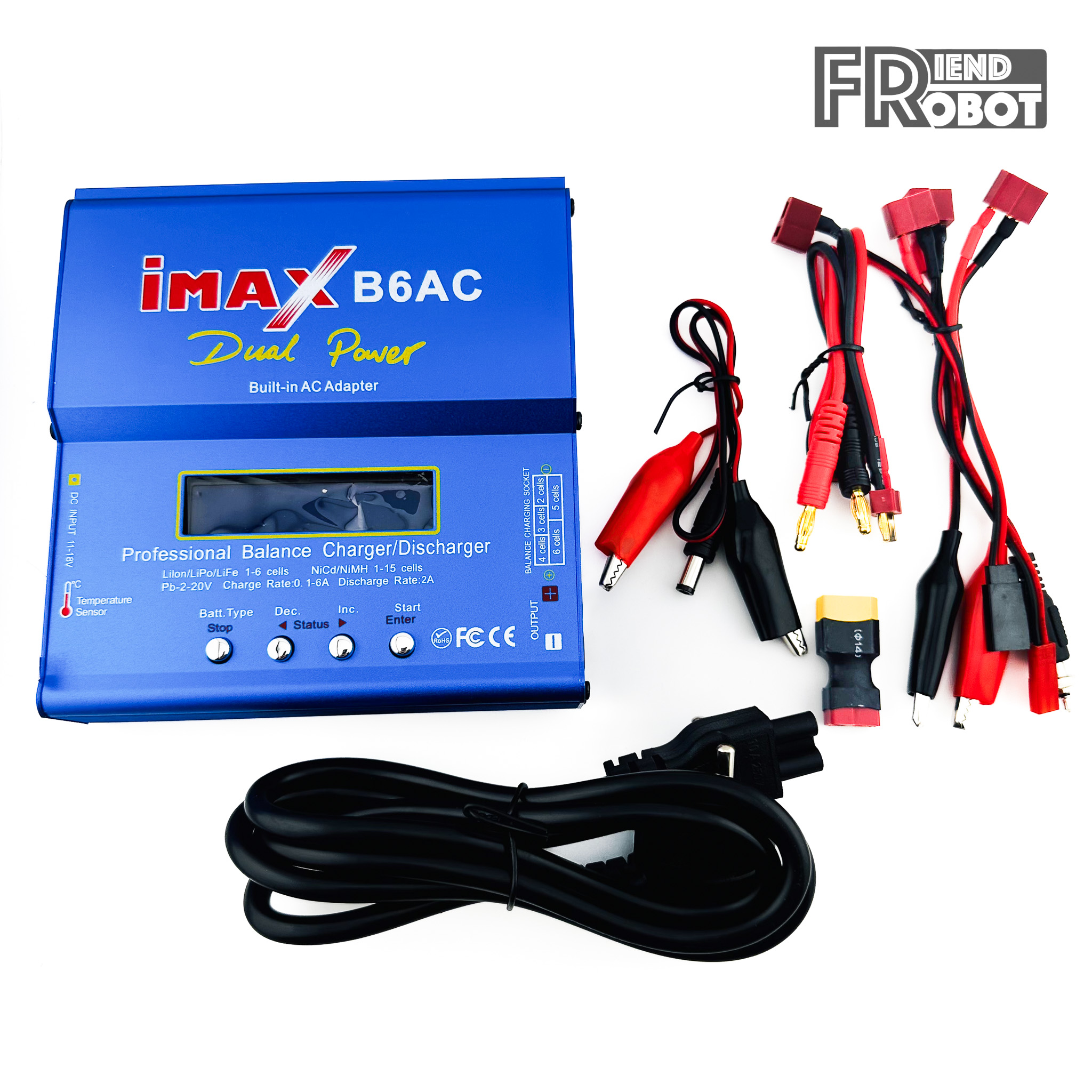 เครื่องชาร์จแบตเตอรี่ B6AC 80W (สีน้ำเงิน)
