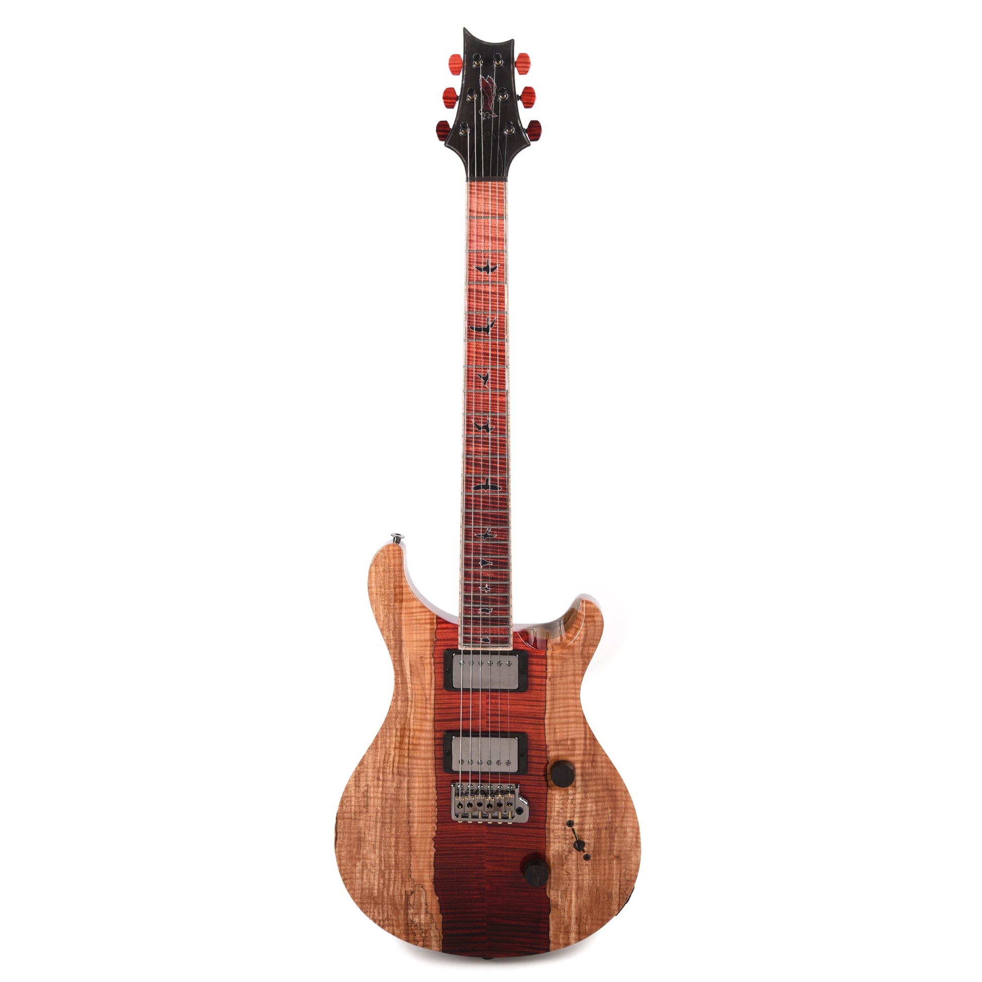 PRS Private Stock Custom 24 Spalted Maple/Black Limba Fire Red Fade w/Stained Curly Maple Fingerboard