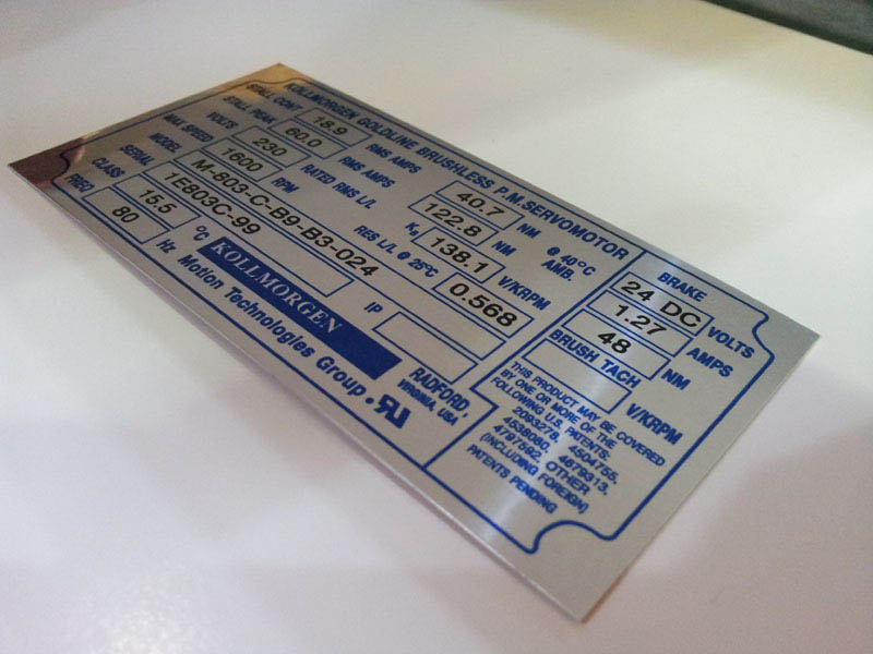 ป้ายชื่อ ป้ายโลหะหลายขนาดราคาถูก (Screen Matel Plate)