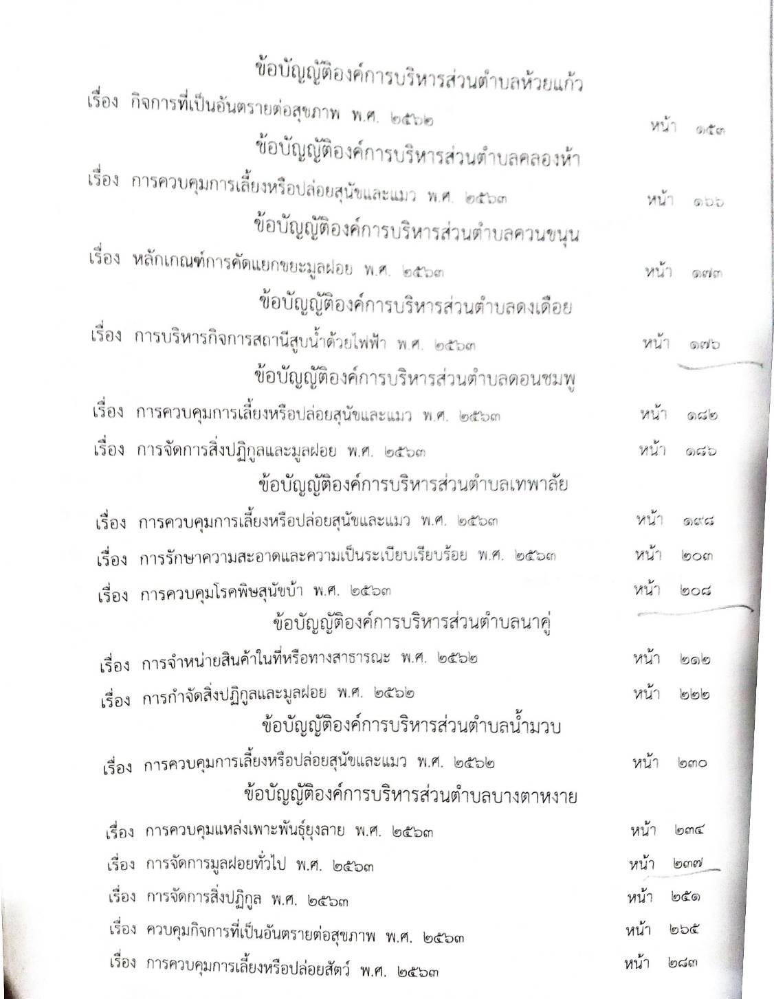 ข้อบัญญัติองค์การบริหารส่วนตำบล ( ตอนพิเศษ 71) พ.ศ. 2566