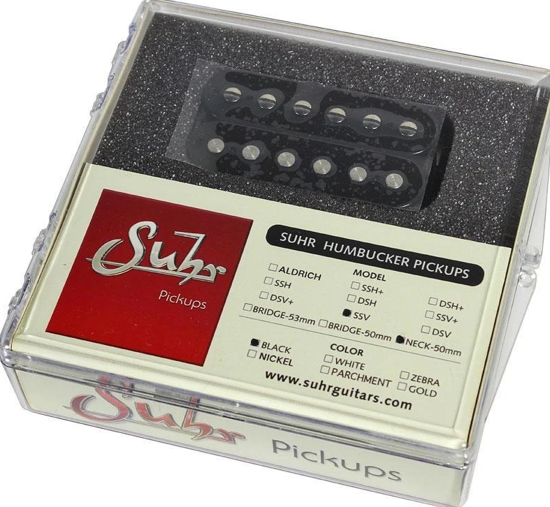 Suhr SSH+ 50mm Bridge, SSV Neck Pickup Set, Black