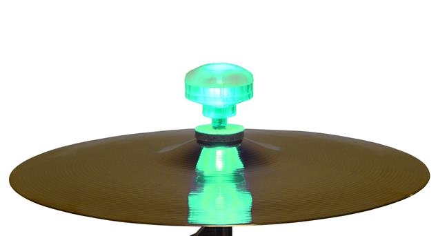 Trophy Music Company FIREBALLZ Vibration Sensitive LED Cymbal Nut - Screaming Green