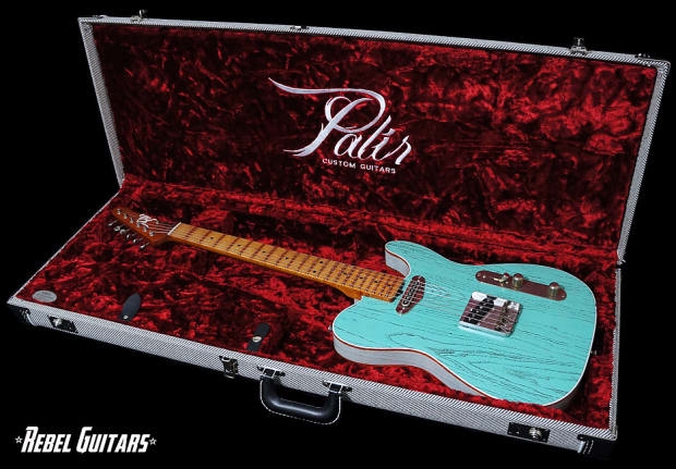 Palir Guitars Mojo Titan in Seafoam Green & White with Gold Sparkle Binding NAMM 16
