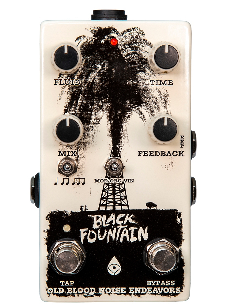 Old Blood Noise Endeavors Black Fountain V3 With Tap Tempo Delay Effects Pedal White