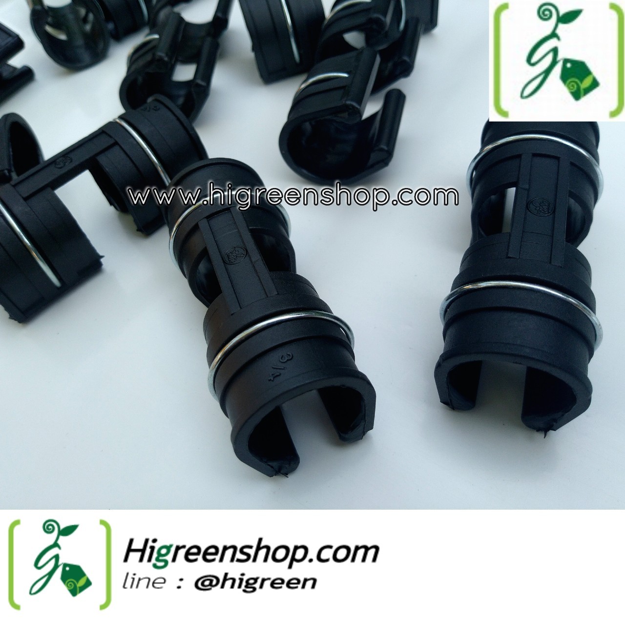 คลิปล็อคสีดำมีสปริง 4 หุน 10 ตัว