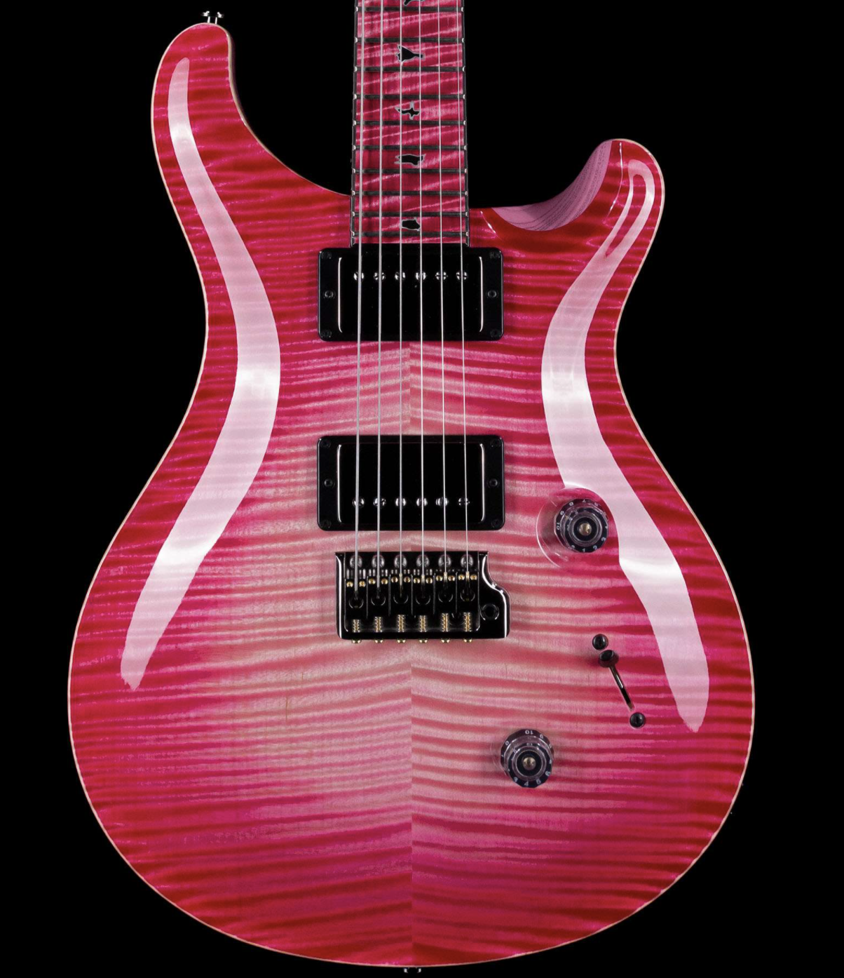 PRS Private Stock 9249 Custom 24 Curly Maple Top Curly Maple Board Pink Glow