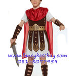 ชุดแฟนซีเด็ก ชุดนักรบโรมันหรือชุดนักรบกรีก รุ่นนี้มีปลอกแขนและขาอย่างละคู่ ไม่รวมดาบ มีขนาด M 110-130, L 130-150 ซม.