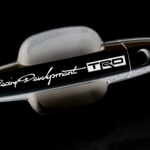 (สีขาว) สติ๊กเกอร์ ติด ที่จับประตู / กระจก / กันสาด / ที่ปัดน้ำฝน TOYOTA TRD RACING DEVELOPMENT STICKERS HANDLE สำเนา