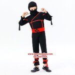 ชุดแฟนซีเด็กนินจาฮาโตริ สีดำ Black Ninja มีขนาด S 100-110, M 110-120, L 120-130, XL 130-140