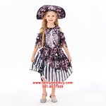 ชุดแฟนซีเด็ก ชุดโจรสลัด ชุดฮาโลวีนโจรสลัดโครงกระดูก มีขนาด S110-120, M 120-130, L 130-140, XL 130-140